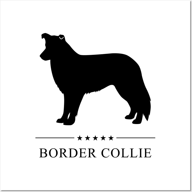 Border Collie Black Silhouette Wall Art by millersye